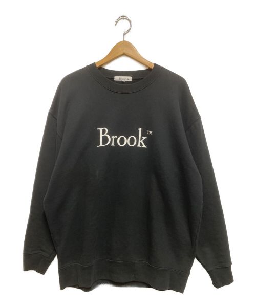 BROOK（ブルック）BROOK (ブルック) LOGO DESIGN SWEAT ブラック サイズ:XLの古着・服飾アイテム