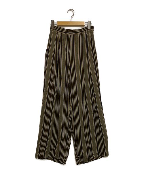 TODAYFUL（トゥデイフル）TODAYFUL (トゥデイフル) Georgette Stripe Trousers ブラウン サイズ:36の古着・服飾アイテム