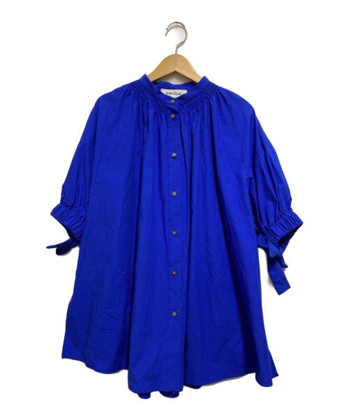 ENFOLD（エンフォルド）ENFOLD (エンフォルド) GATHER－SLEEVE BLOUSE ブルー サイズ:38の古着・服飾アイテム