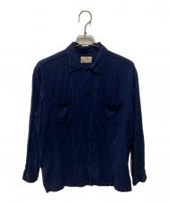 TOWN CRAFT (タウンクラフト) HIGH!STANDARD (ハイスタンダード) 復刻レーヨンシャツ ネイビー サイズ:M