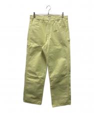AURALEE (オーラリー) WASHED ORGANIC CANVAS PANTS グリーン サイズ:4