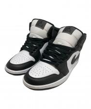 NIKE (ナイキ) Air Jordan 1 Mid "Panda Elephant/Safari" ブラック×ホワイト サイズ:25