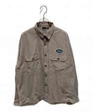 SEDAN ALL-PURPOSE (セダンオールパーパス) Brushed Cotton Work Shirt ブラウン サイズ:L