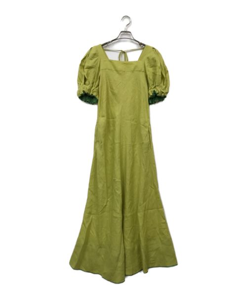 Sybilla（シビラ）Sybilla (シビラ) リネンボリュームスリーブドレス グリーン 未使用品の古着・服飾アイテム