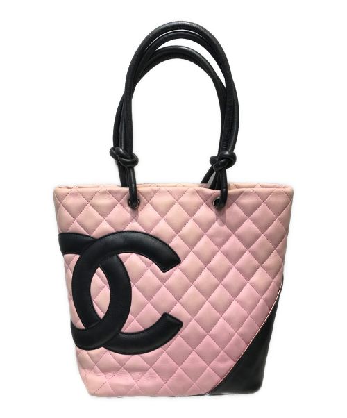 CHANEL（シャネル）CHANEL (シャネル) カンボンライン レザーキルティングバッグ / ココマーク ピンクの古着・服飾アイテム