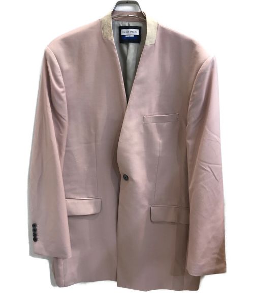 MAISON SPECIAL（メゾンスペシャル）MAISON SPECIAL (メゾンスペシャル) ウールプライムオーバーショルダーパッドノーカラージャケット ピンク サイズ:02の古着・服飾アイテム