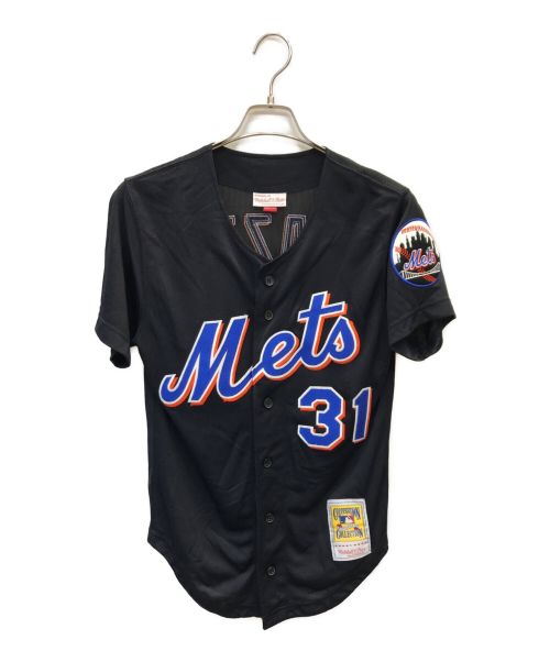 MITCHELL & NESS（ミッチェルアンドネス）MITCHELL & NESS (ミッチェルアンドネス) ニューヨークメッツ ベースボールシャツ ブラック サイズ:36の古着・服飾アイテム