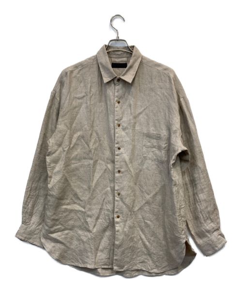 COLINA（コリーナ）COLINA (コリーナ) Linen Priplela Big Minimal Shirts ベージュ サイズ:Lの古着・服飾アイテム