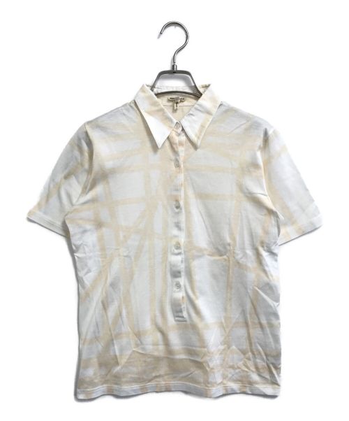 HERMES（エルメス）HERMES (エルメス) ヴィンテージ ボルデュック柄ポロシャツ ネイビー サイズ:XSの古着・服飾アイテム