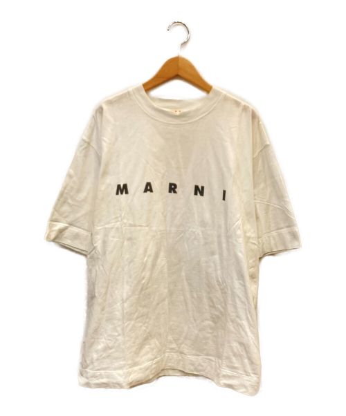 MARNI（マルニ）MARNI (マルニ) ロゴオーバーサイズTee ホワイト サイズ:Lの古着・服飾アイテム