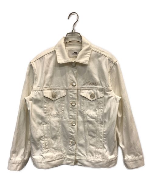 COACH（コーチ）COACH (コーチ) デニムジャケット ホワイト サイズ:XSの古着・服飾アイテム
