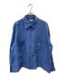 STEVEN ALAN（スティーブンアラン）の古着「BT/CHAMBRAY REGULAR COLLAR ZIP SHIRT-WIDE」｜ブルー