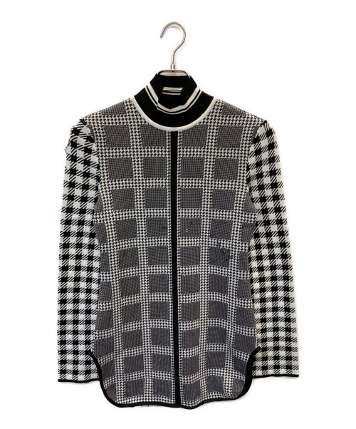 Mame Kurogouchi（マメクロゴウチ）Mame Kurogouchi (マメクロゴウチ) Multi Plaid Geometric Knit Top ブラック サイズ:1の古着・服飾アイテム
