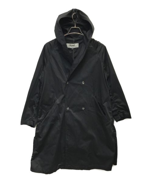 BASISBROEK（バージスブルック）BASISBROEK (バージスブルック) フーデッドダブルコート ブラック サイズ:2の古着・服飾アイテム