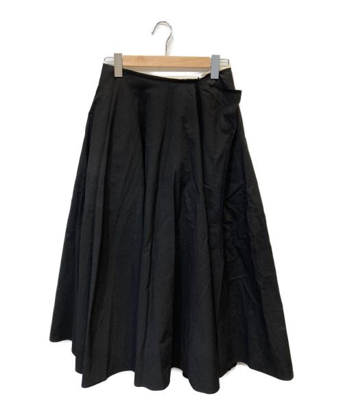 Yohji Yamamoto FEMME（ヨウジヤマモトファム）Yohji Yamamoto FEMME (ヨウジヤマモトファム) デザインラップロングスカート ブラック サイズ:1の古着・服飾アイテム