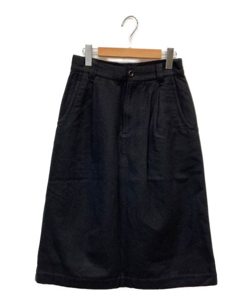MHL（エムエイチエル）MHL (エムエイチエル)  WOOL COTTON DRILLスカート ネイビー サイズ:2の古着・服飾アイテム
