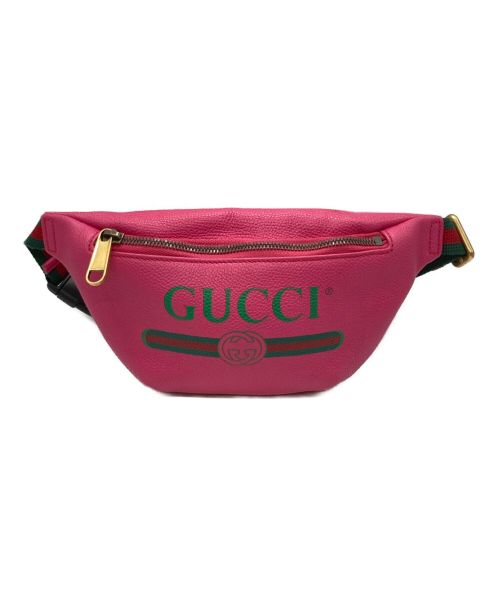 GUCCI（グッチ）GUCCI (グッチ) Print Small Belt Bag / プリントスモールベルトバッグ サイズ:表記なしの古着・服飾アイテム