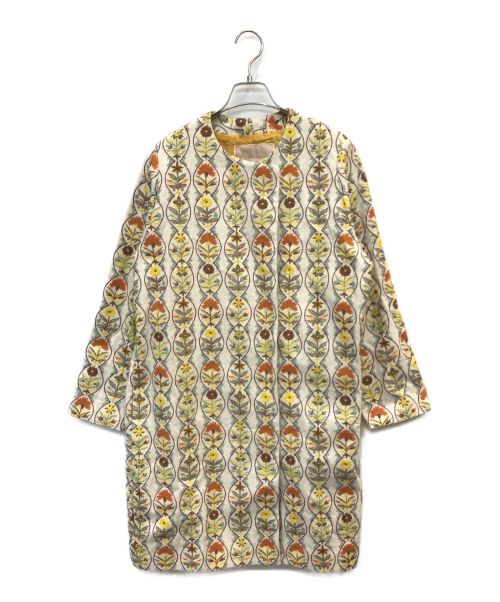 Sybilla（シビラ）Sybilla (シビラ) フローラルモザイク刺繍コート ベージュ サイズ:Mの古着・服飾アイテム