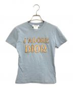 Christian Diorクリスチャン ディオール）の古着「J'ADOREワッペンロゴTee」｜ブルー