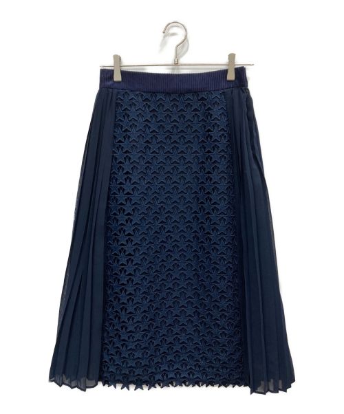 MUVEIL（ミュベール）MUVEIL (ミュベール) 星レーススカート ネイビー サイズ:38の古着・服飾アイテム