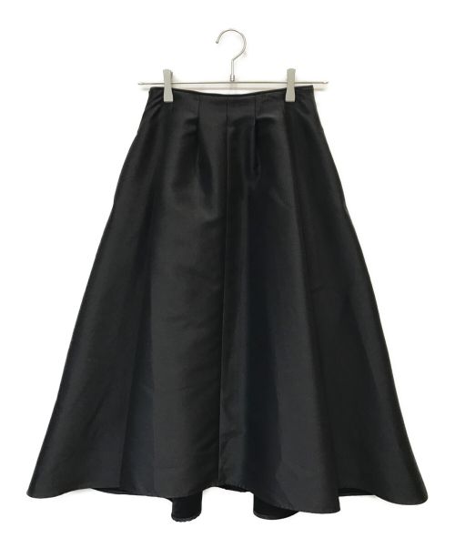 IENA（イエナ）IENA (イエナ) ダブルサテンタックフレアスカート ブラック サイズ:Sの古着・服飾アイテム