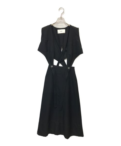 STUDIOUS（ステュディオス）STUDIOUS (ステュディオス) Cross Wrapped Dress ブラック サイズ:1の古着・服飾アイテム