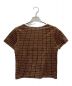 courreges (クレージュ) ロゴチェックTシャツ ブラウン サイズ:11R：5000円