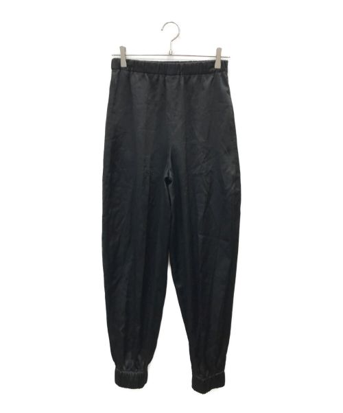 ENFOLD（エンフォルド）ENFOLD (エンフォルド) サテンJOGGER PANTS ジョガーパンツ ブラック サイズ:38の古着・服飾アイテム