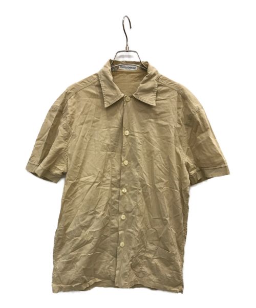 DOLCE & GABBANA（ドルチェ＆ガッバーナ）DOLCE & GABBANA (ドルチェ＆ガッバーナ) オープンカラーシャツ ベージュ サイズ:38の古着・服飾アイテム