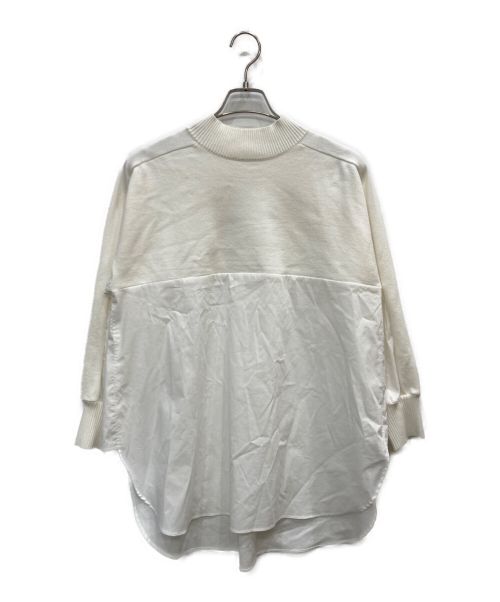 BEARDSLEY（ビアズリー）BEARDSLEY (ビアズリー) シャツコンビモックネックニット ホワイト サイズ:FREEの古着・服飾アイテム