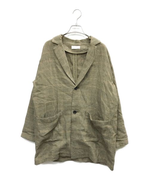KAGURE（カグレ）KAGURE (カグレ) ウールリネンテーラードジャケット ベージュ サイズ:Freeの古着・服飾アイテム