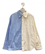 MARNI (マルニ) ドッキングシャツ ブルー×ホワイト サイズ:36