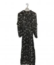 ISABEL MARANT ETOILE (イザベルマランエトワール) レーヨンフラワープリントワンピース ブラック サイズ:34