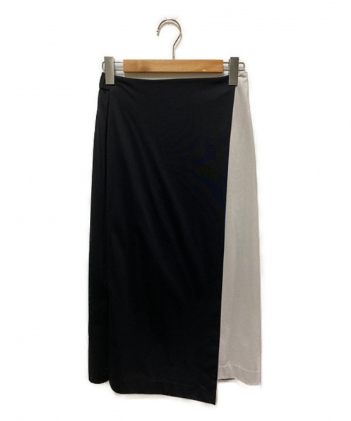 PS Paul Smith（ＰＳポールスミス）PS Paul Smith (ピーエスポールスミス) 配色切替スカート ブラック サイズ:Sの古着・服飾アイテム