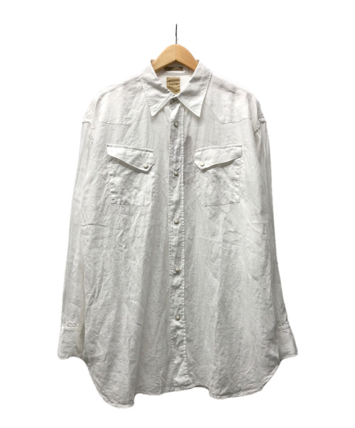 sanca（サンカ）sanca (サンカ) リネンビッグカウボーイシャツ/21SS  ホワイト サイズ:3の古着・服飾アイテム