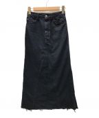 Healthy DENIM（ヘルシーデニム）の古着「SP DENIM SLIT LONG BK スカート」｜ブラック