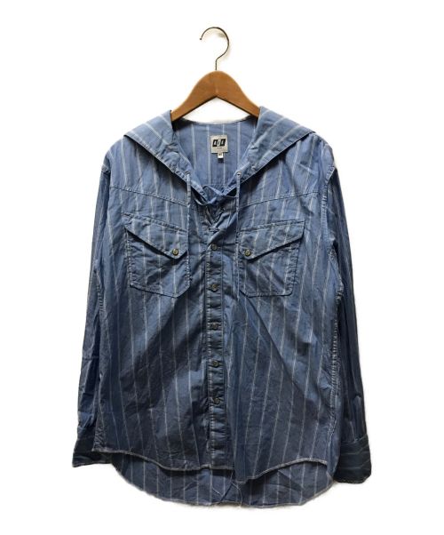 AiE（エーアイイー）AiE (エーアイイー) セーラーシャツ ストライプシャツ ブルー サイズ:XSの古着・服飾アイテム