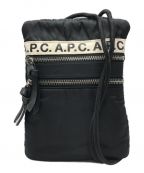 A.P.C.（）の古着「ロゴ メッセンジャーバッグ」｜ブラック
