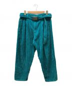 doublet（ダブレット）の古着「CORDUROY WIDE TAPERED TROUSER」｜エメラルドグリーン