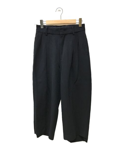 URU（ウル）URU (ウル) GABARDINE-2 TUCK PANTS ブラック サイズ:1の古着・服飾アイテム
