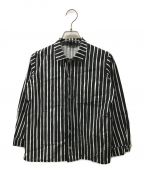 marimekkoマリメッコ）の古着「ヨカポイカストライプシャツ」｜ホワイト×ブラック