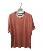 GOLDEN GOOSEゴールデングース）の古着「Print & Lettering Bag Pink Aira T-shirt/バックプリントTシャツ」｜オレンジ