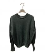 SAYAKA DAVISサヤカ デイヴィス）の古着「Velvet Combi Sweater」｜グリーン