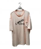 Maison Margiela）の古着「インサイドアウトオーバーサイズTシャツ」｜ピンク