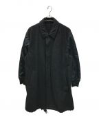 COMME des GARCONS HOMMEコムデギャルソン オム）の古着「ウール切替ステンカラーコート」｜ブラック