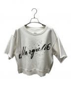 MM6 Maison Margiela）の古着「Glitter Logo Short Sleeve Pullover」｜ホワイト