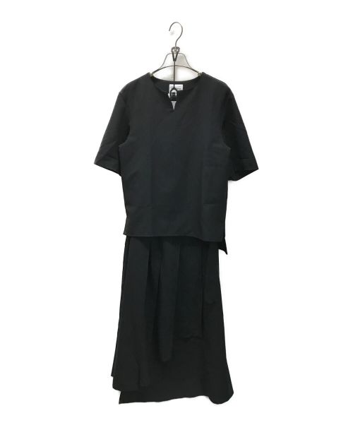 foufou（フーフー）foufou (フーフー) 【THE DRESS #08】tender tuck skirt blouse ブラックの古着・服飾アイテム