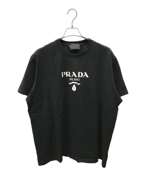 PRADA（プラダ）PRADA (プラダ) Raised Logo Round neck Tee ブラック サイズ:XXL 未使用品の古着・服飾アイテム