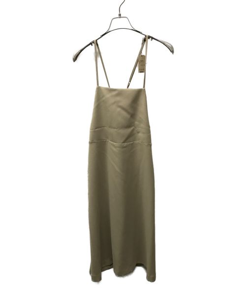 COMME CA ISM（コムサイズム）COMME CA ISM (コムサイズム) ニュアンスジョーゼットジャンパースカート/ワンピース ベージュ サイズ:5の古着・服飾アイテム