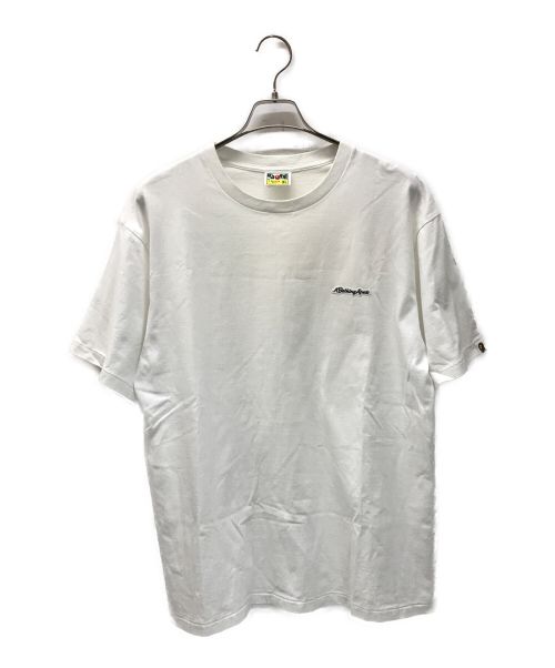 A BATHING APE（アベイシングエイプ）A BATHING APE (アベイシングエイプ) ワッペン刺繍Tシャツ ホワイト サイズ:XLの古着・服飾アイテム